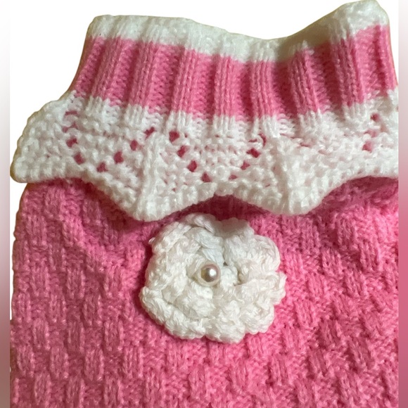 NWT Dog Cat pet outfit Sweater Dress Cable Knitwear Size 2 - Picture 3 of 8